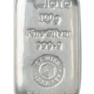 شمش نقره 100 گرمی زیوتو