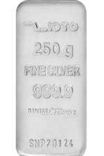 شمش نقره 250 گرمی زیوتو