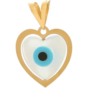 آویز طلا چشم نظر قلب 0.11 گرم