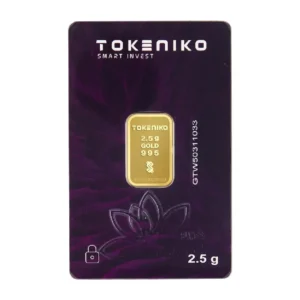 شمش‌ طلا توکنیکو 24 عیار وزن 2.5 گرمی