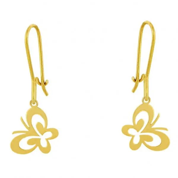 گوشواره پروانه ای طلا گوشواره پروانه ای طلا 0.5 گرم - Image 1